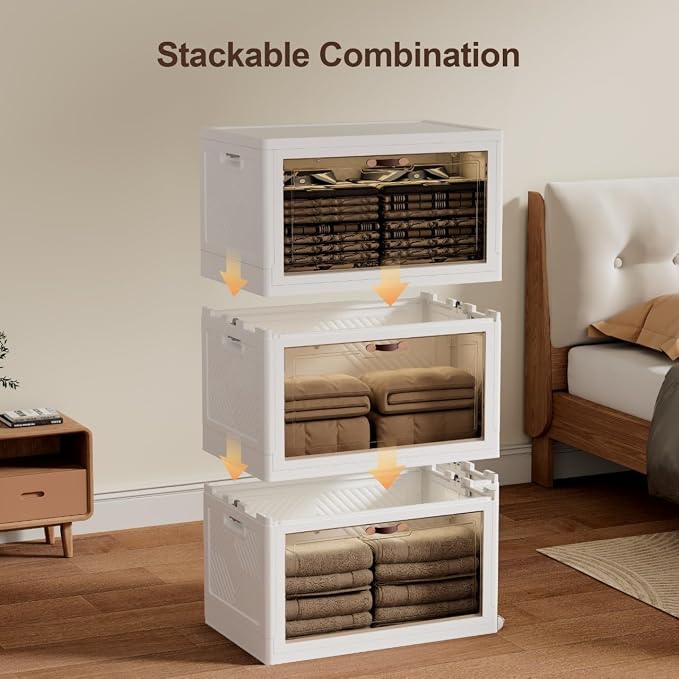 JOYMOOP Folding Storage Bins Organizer, 148.8 Quart Collapsible Storage Boxes - Image 8
