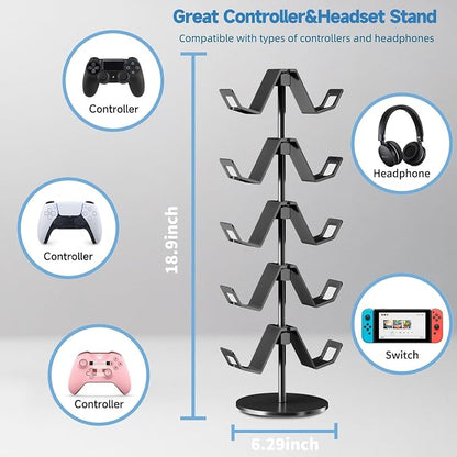Controller Stand, 5 Tier Controller Headphone Holder - Image 3