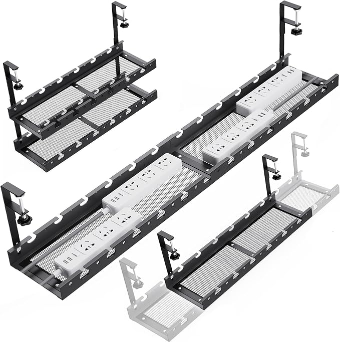 31Inch Extendable Under Desk Cable Management Tray Multi-Model Metal Cable by Unknown