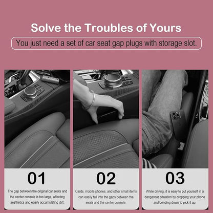 Car Seat Gap Filler 2 Pack, Auto Seat Side Gap Filler Organizer - Image 8