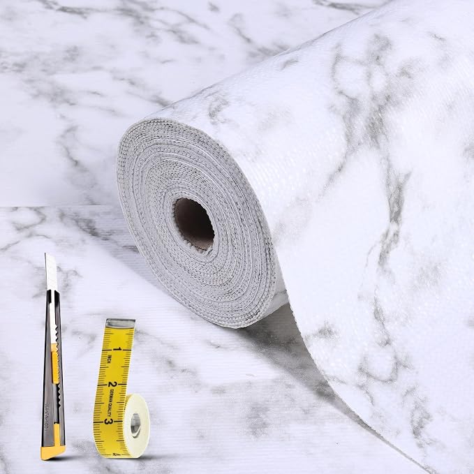 Drawer and Shelf Liner for Kitchen Cabinet: 12 in X 30 Ft Non Slip Waterproof by Kimhan
