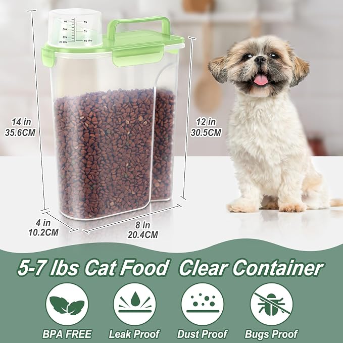 5-7Lbs/6Qt Dog Cat Storage Container Portable - Image 2