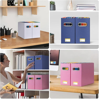 BALEINE File Organizer Box, Cardboard File Folder Organizer - Image 8