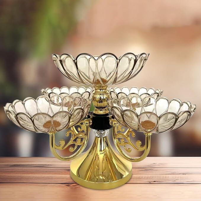 Flower Shape Appetizer Platter Divided Serving Dishes Fruit Bowl Dried Fruit - Image 2