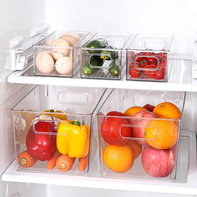Clear Plastic Storage Bins 8 Pack - Image 4