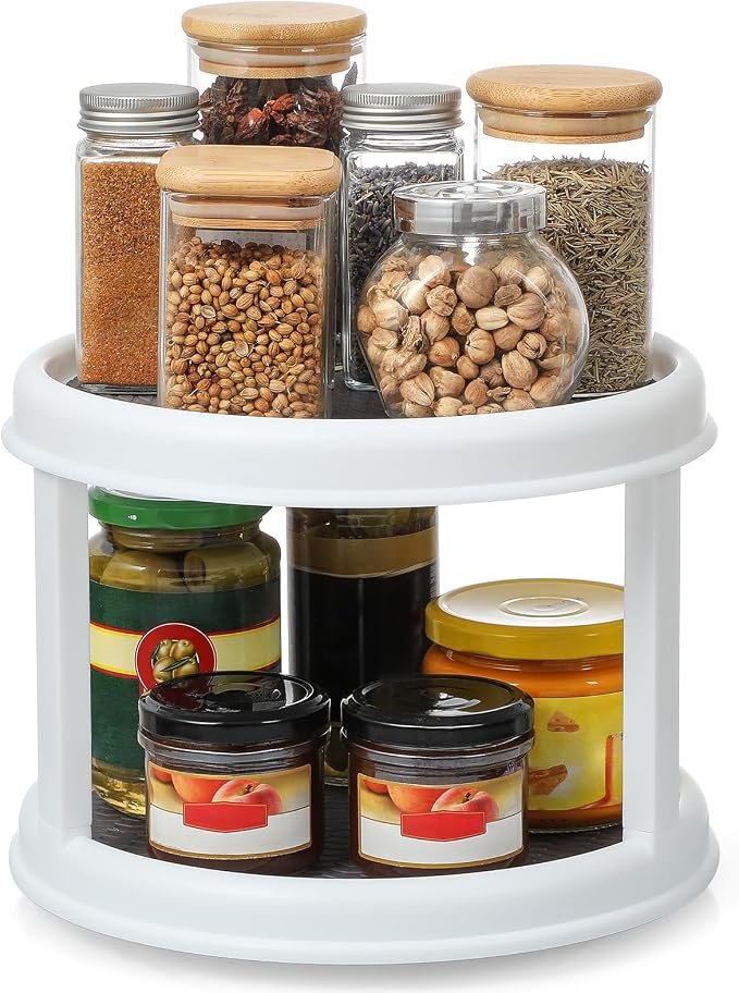 2 Tier 10" Turntable Lazy Susan Spice Organizer - Image 9