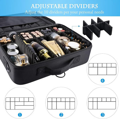 JOURMON Travel Makeup Train Case, Large Capacity Cosmetic Bags - Image 4