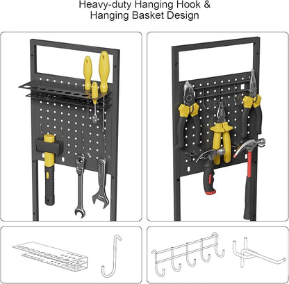 Power Tool Organizer Cart with Charging Station, Heavy Duty Garage Tool - Image 4