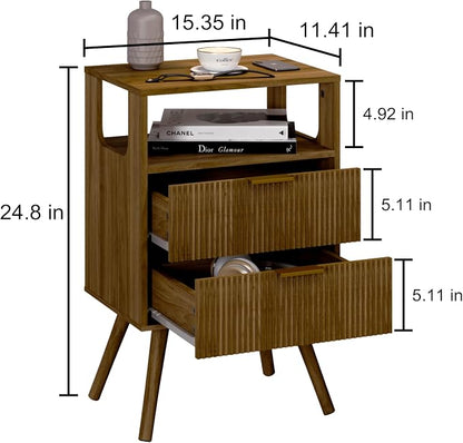 Nightstand, Modern Bedside Table - Image 2