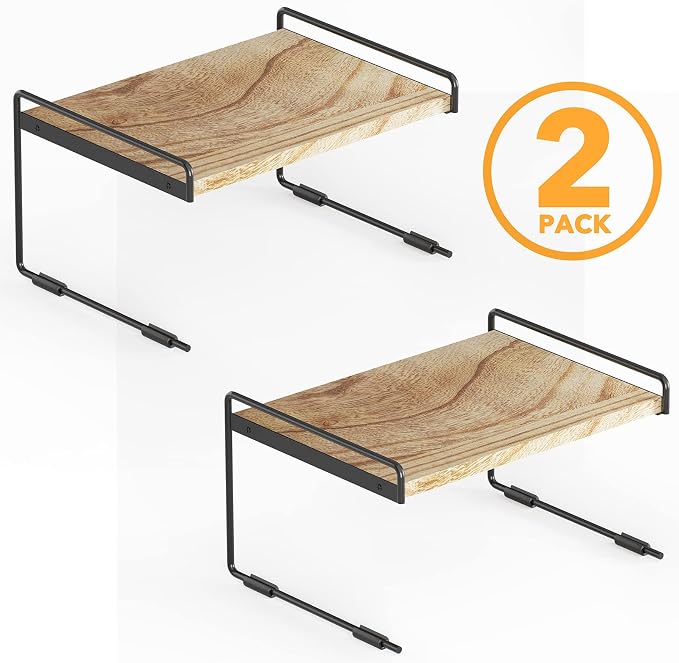 SpaceAid Cabinet Shelf Organizers 2 Pack, Kitchen Counter Organizer Rack Under - Image 7