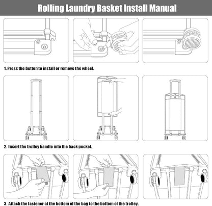 Bukere Rolling Laundry Hamper - Image 9