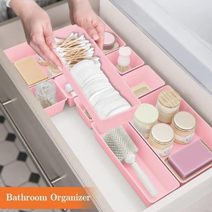 25 PCS Plastic Drawer Organizer Set, 4-Size Versatile Organizer Trays & storage - Image 7