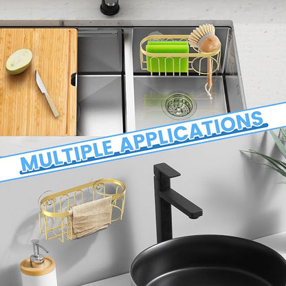 4 Pcs Sponge Holder Stainless Steel Kitchen Sink Caddy - Image 7