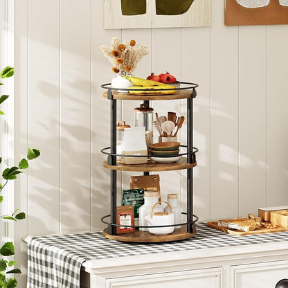 3-Tier Lazy Susan Organizer, Rotating Spice Rack, Spinning Organizer, - Image 8