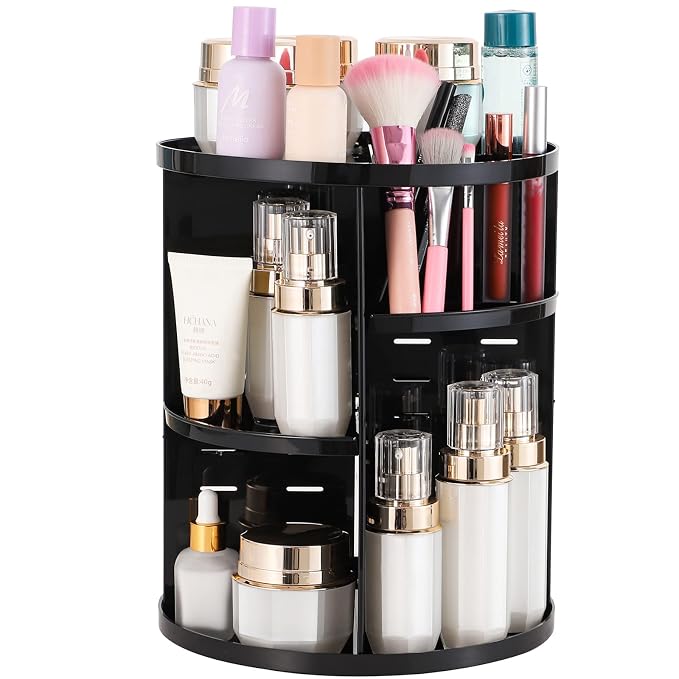 Cq acrylic Rotating Makeup Organizer by Cqacrylic