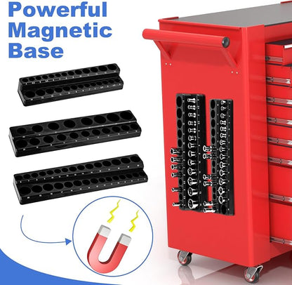 12 Pcs Magnetic Socket Organizer Set Compatible - Image 4