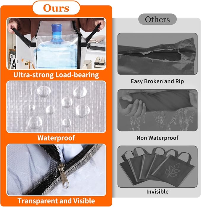 TasticTotes 6 Pack Long Clear Storage Bags - Image 5