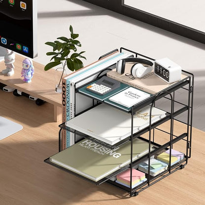Desk Organizer, 4-Tier Metal Paper Organizer - Image 2