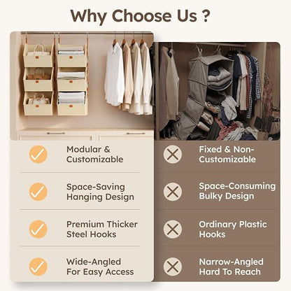 Homsorout Collapsible Hanging Closet Organizer - Image 3