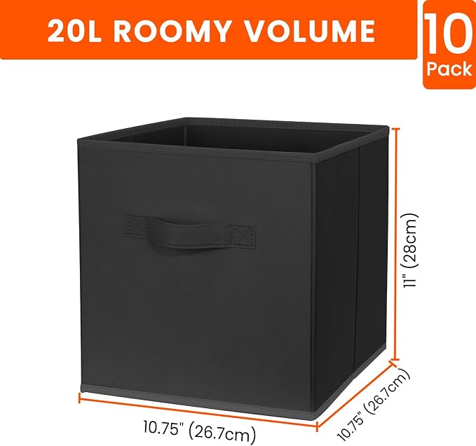 Criusia Storage Cubes, 11 Inch Clothes Storage Bins - Image 2