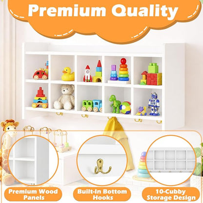 Wall Cubbies, 10 Cubby Storage Organizer - Image 4