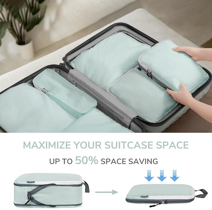 CherryNow Compression Packing Cubes, 7 Set Packing Cubes - Image 6