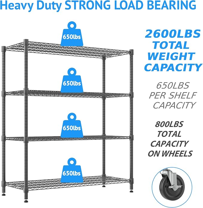 Homdox Heavy Duty Metal Shelves - Image 4