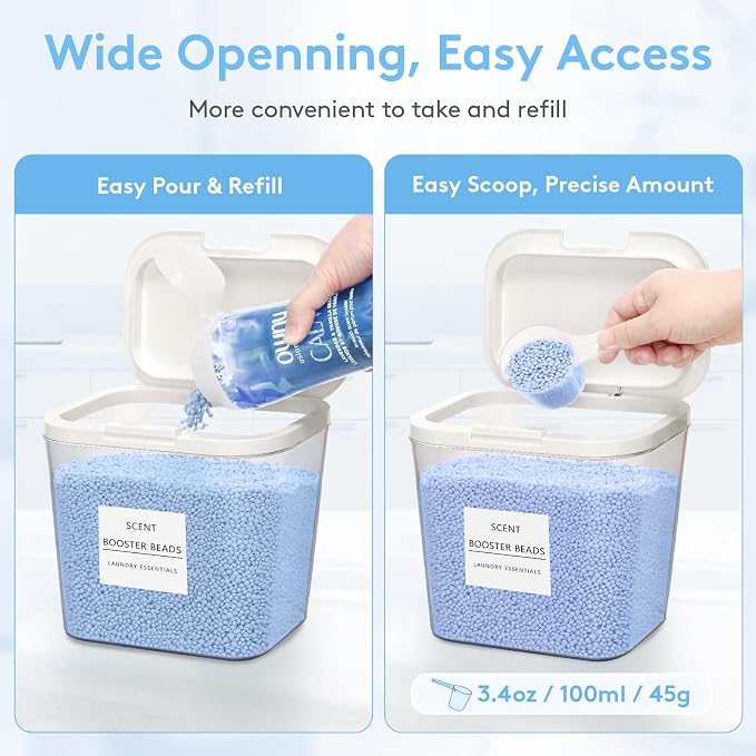 Lifewit 2+1 Laundry Pods Container & Dryer Sheet Holder, Large Powder Detergent - Image 3