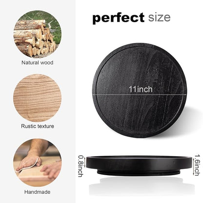 Wood Lazy Susan Organizer Kitchen Turntable - Image 4