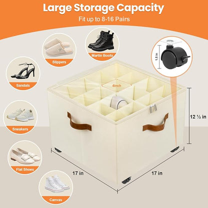 Foyego Shoe Organizer for Closet, Shoe Storage Organizer - Image 3