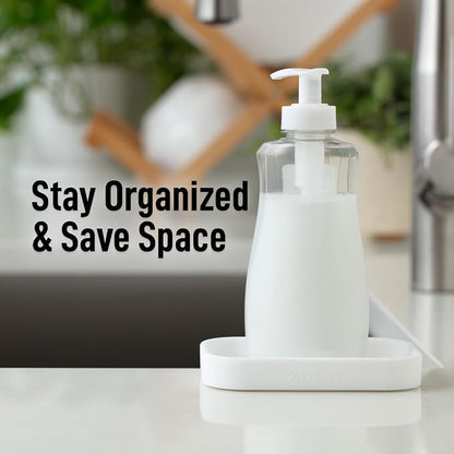Zulay Kitchen Small Silicone Sponge Holder – Space-Saving Sink Organizer Tray - Image 6