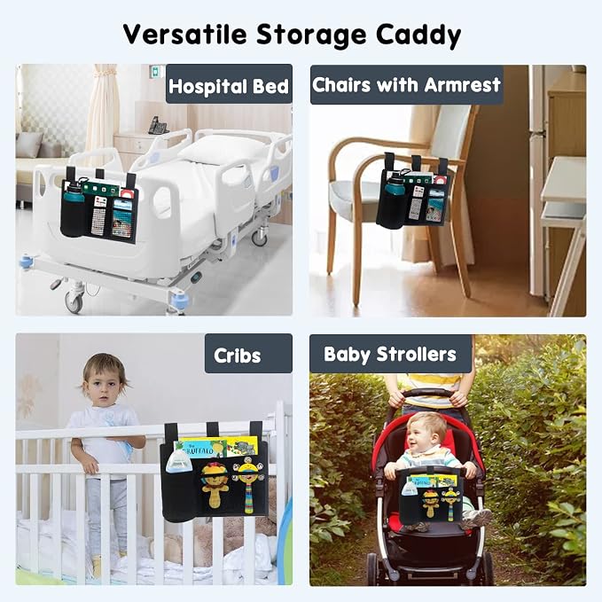 Boczif Bedside Storage Caddy, Bunk Bed Storage Bag, Hanging Bedside Organizer - Image 7