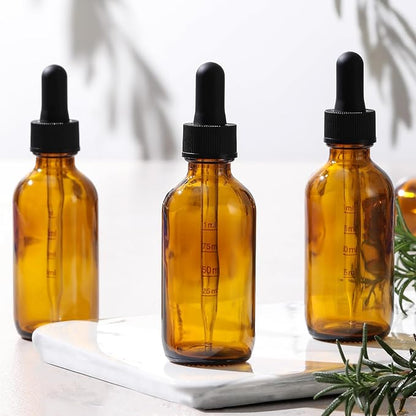 4 Pack 1 oz Glass Dropper Bottles - 30ml Dark Amber Tincture Bottles with - Image 7