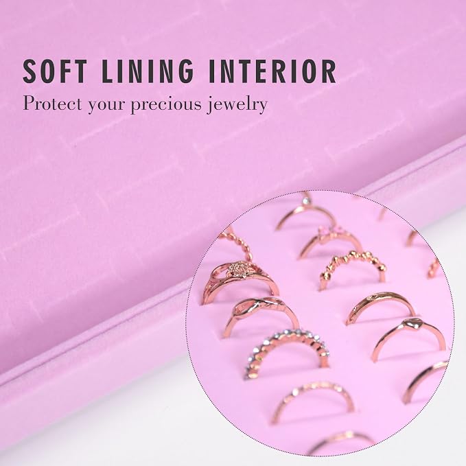 Velvet Ring Display Tray Organizer Box - Image 2