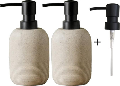 2pcs/Set Beige Hand Soap Dispenser Sets, Resin Liquid Soap Dispenser - Image 6