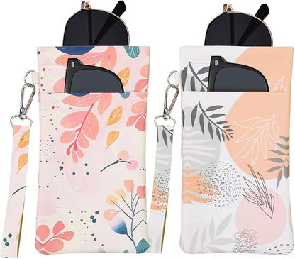 Double Eyeglass Case Soft Dual Glasses Case by FLYINGMAGE