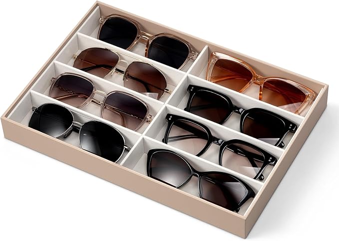 VLANDO Sunglasses Organizer, Stackable Jewelry Tray by VLANDO