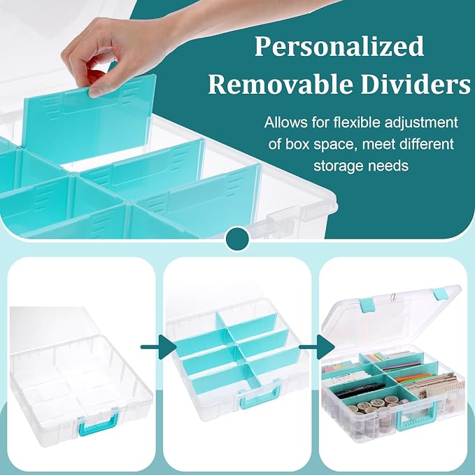BTSKY Clear Plastic Dividing Storage Box - Image 4