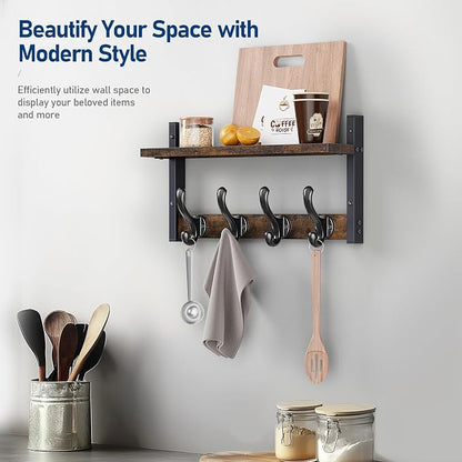Tatub 16" Rustic Coat Rack Wall Mount - Image 6