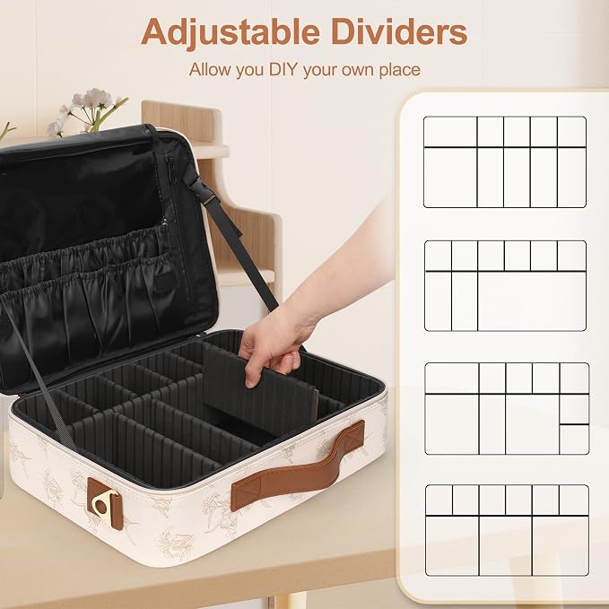 Relavel Large Makeup Case, Professional Makeup Artists Bag - Image 2