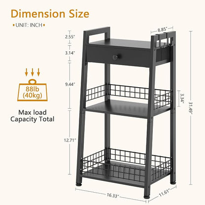 3-Tier Bathroom Ladder Shelf - Image 3