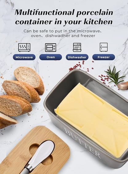 Butter Dish with Lid: Large Butter Container - Image 4