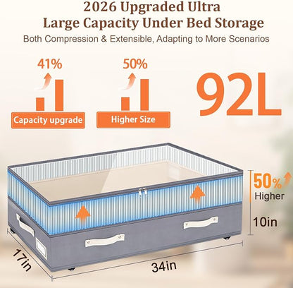 Dolicer 4 Pack Under Bed Storage - Image 6
