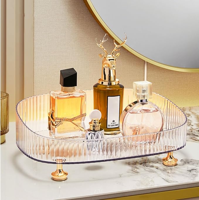 CESTATIVO Makeup Perfume Organizer, Bathroom Vanity Tray, Decorative Dresser by CESTATIVO