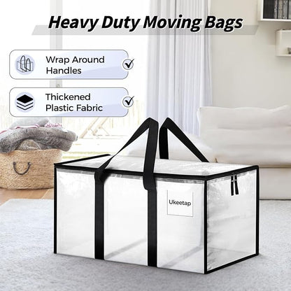 8 Pack Extra Large Heavy Duty Moving Bags, Reinforced Handles & Heavy-Duty - Image 4