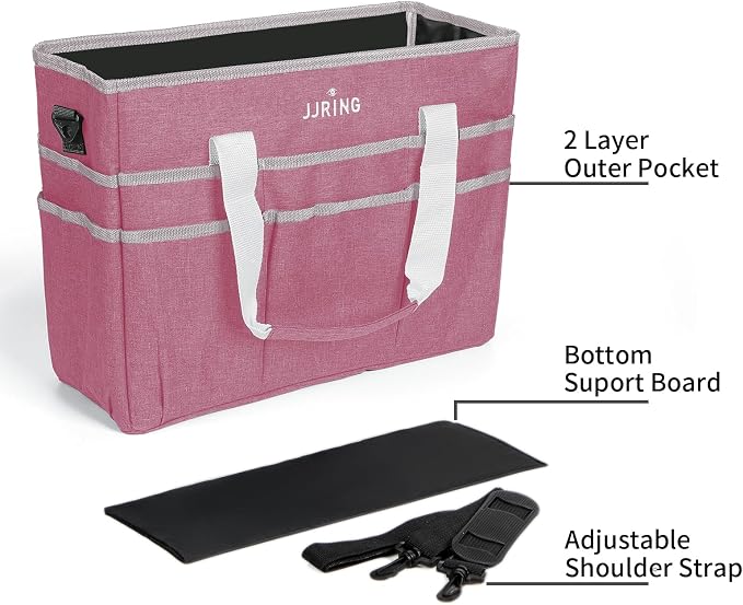 JJRING Craft Organizer Tote Bag, Large Art Storage Caddy - Image 3