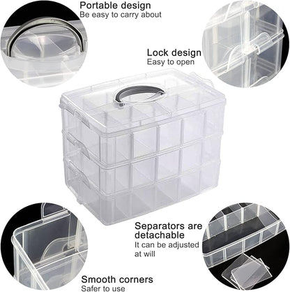 Guyuyii 3-Tier Stackable Bead Organizer - Image 8