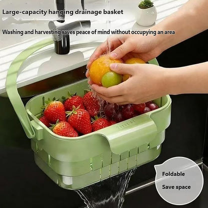 Expandable Foldable Sink Hanging Drain Basket Strainer Colander - Image 5