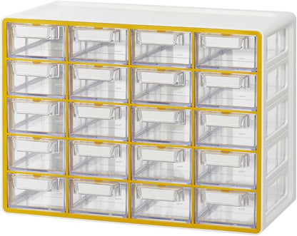 Blue Ginkgo Small 20-Drawer Cabinet – Stackable Clear Organizer by BLUEGINKGO