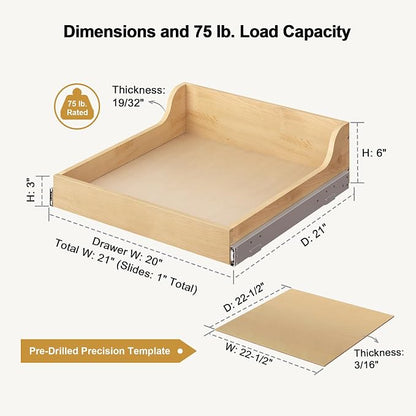 ALINE FURNITURE Birch Pull Out Drawers - Image 2